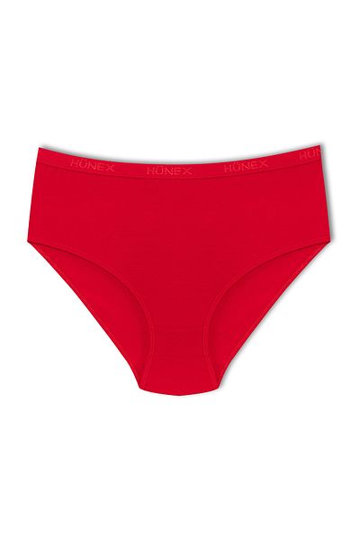 HNX 3-Piece Cotton High Waist Large Size Women's Panties