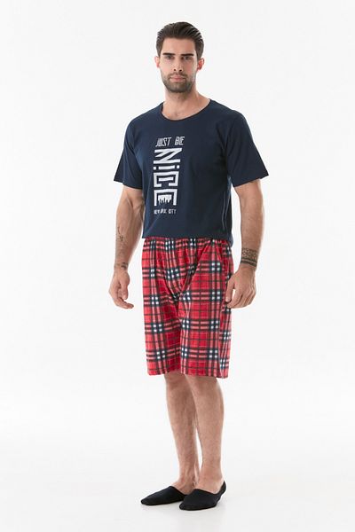 Fulla Moda Σετ πιτζάμες με στάμπα με λαιμόκοψη