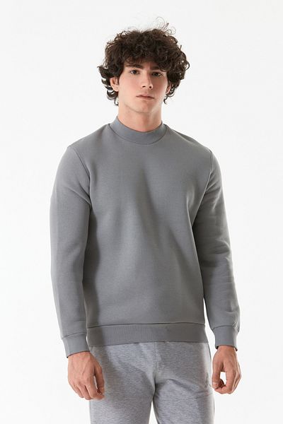 Fulla Moda Φούτερ με 3 νήματα Basic Crew Neck
