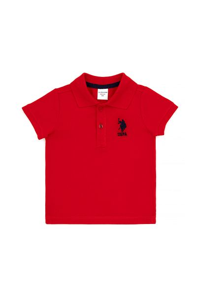 U.S. Polo Assn. Baby Boy Red Basic Polo Neck T-Shirt 50265996 -Vr030