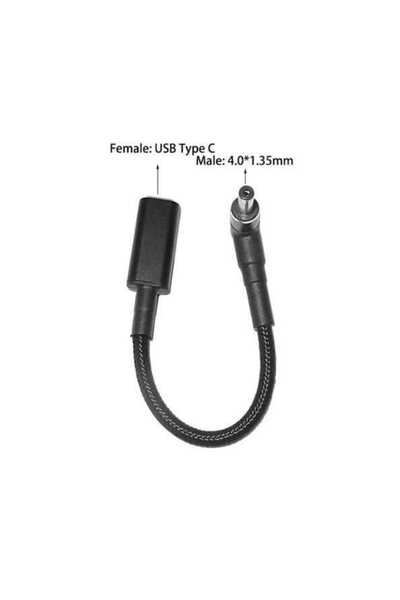 Motorobit Dişi Type C - Erkek 4.0x1.35mm Jack Dönüştürücü Kablo Tip-C to 40135