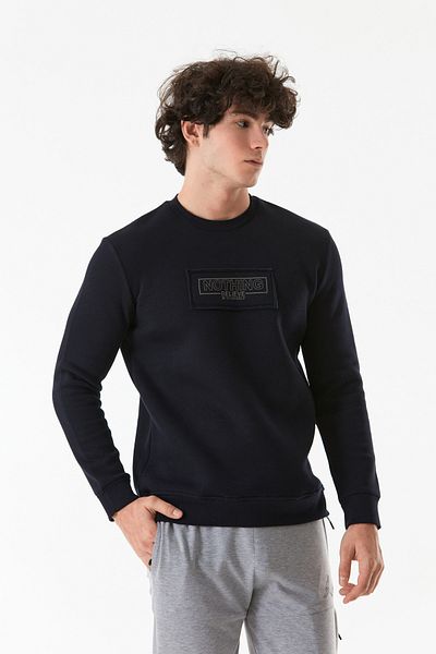Fulla Moda Φούτερ με λαιμόκοψη με 3 κλωστές
