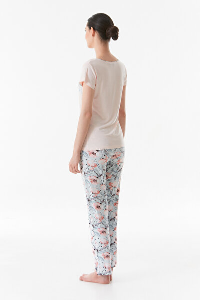 Fulla Moda V-Neck Floral Printed Pajama Set