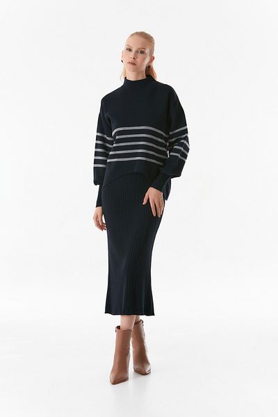 Fulla Moda Striped Basic Knitwear Set