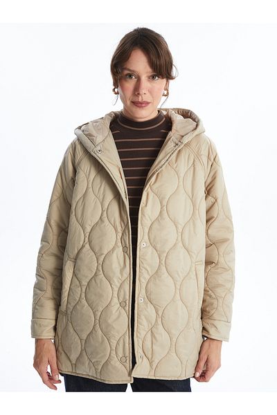 LC Waikiki Γυναικείο πουπουλένιο παλτό Oversize με κουκούλα