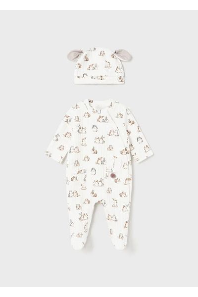 MAYORAL Baby Rompers and Beanie Set 2790