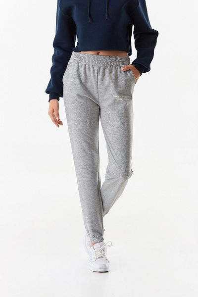 Fulla Moda Pantaloni de sport Jogger cu imprimeu text - Talie elastică