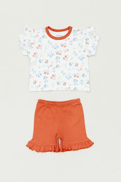 Fulla Moda Crew Neck - Girl's Shorts Set