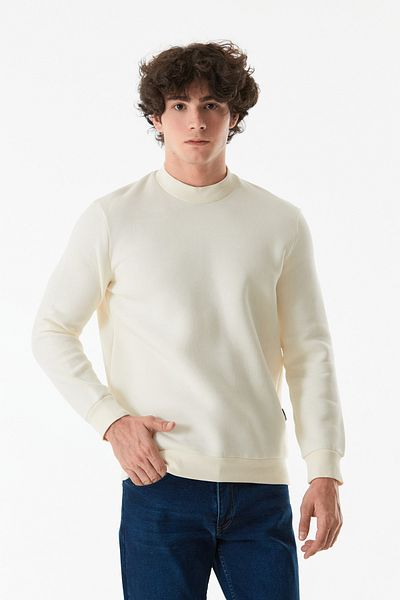 Fulla Moda Φούτερ Crew Neck Basic