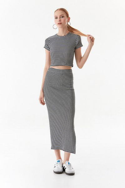 Fulla Moda Crop Striped Set