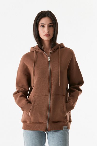 Fulla Moda Голям суитшърт с качулка и цип