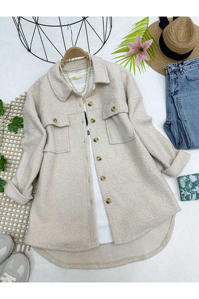 YEDİLALE Lamb Shirt Jacket