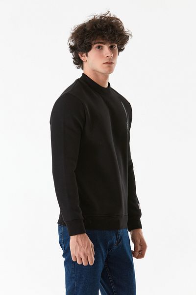 Fulla Moda Суичър с кръгло деколте с отпечатан текст с 3 нишки