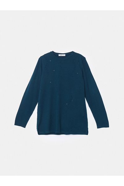 LC Waikiki Pulover de damă cu model cu gât crew - W49702z8
