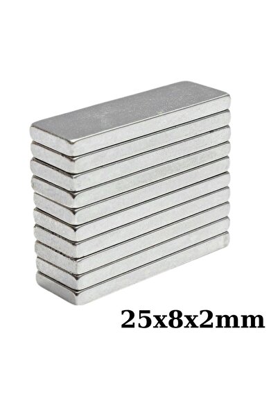 Motorobit 25x8x2mm Neodyum Güçlü Mıknatıs - Neodim Magnet