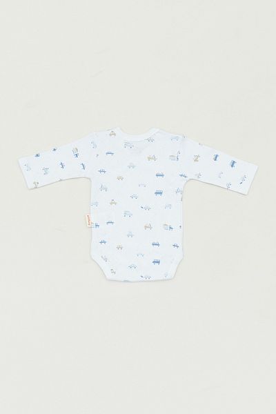 Fulla Moda Boy's Bodysuit - Double Breasted Collar and Printed Design