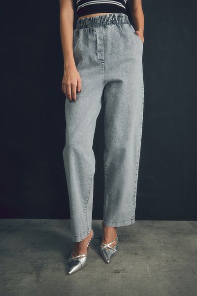 Fulla Moda Wide Leg Jean - Ελαστική μέση και τσέπες