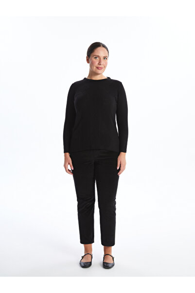 LC Waikiki Crew Neck Self Patterned Long Sleeve Women's Knitwear Sweater