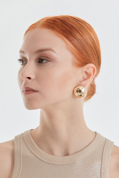 Fulla Moda Disco Ball Design Earrings