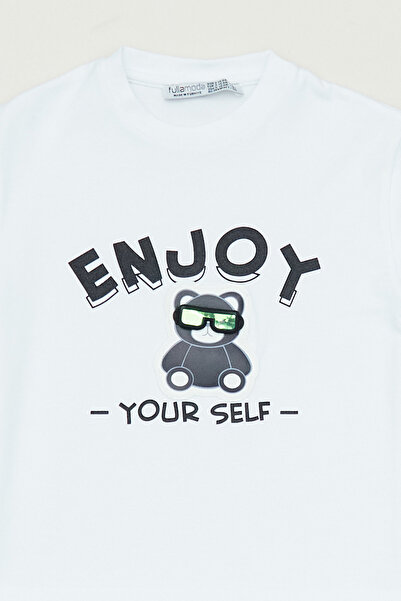 Fulla Moda Boy - Crew λαιμόκοψη και εμπριμέ μπλουζάκι