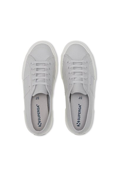 Superga 2750 Tumbled Leather Unisex Gri Sneaker