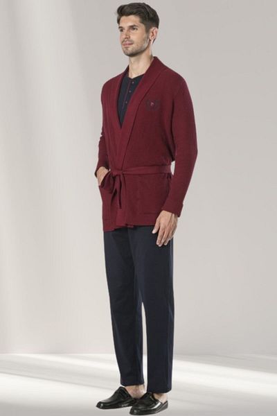 Pierre Cardin Long and Short Knitwear Pajama Set - Groom Set