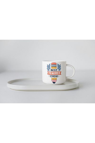EYBaskı Tasarım Porcelain Teacher's Day Custom Print Nescafe Cup (You Can Print Name-From Problemy to Seller)