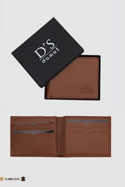 D'S Damat Портфейл от естествена кожа в кутия