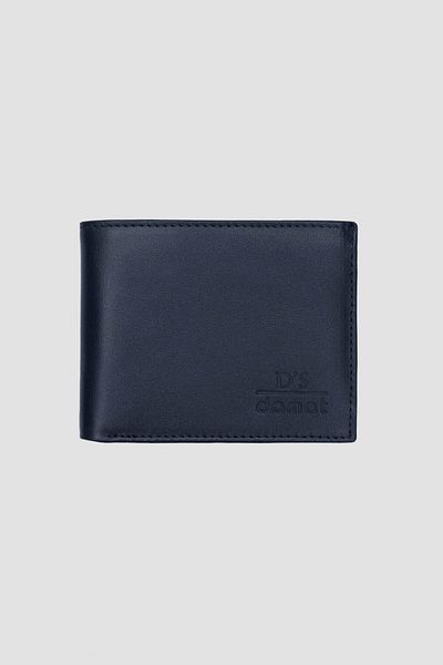D'S Damat Navy Blue Boxed Genuine Leather Wallet