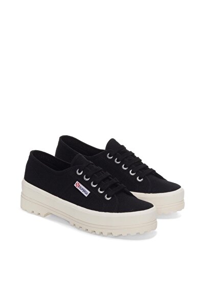 Superga 2555 Alpina Unisex Siyah-bej Bileksiz Sneaker