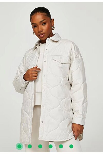 Nike Sportswear Essential Quilted Trench Full-Snap Kadın Ceket  FB8732-104