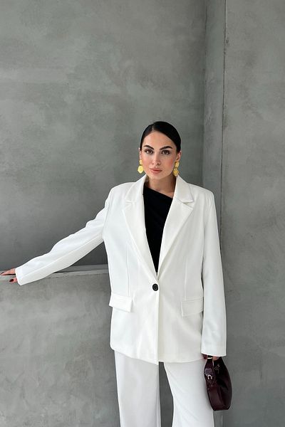 Seda Yalçın Atelier Ecru Button Detailed Blazer Jacket
