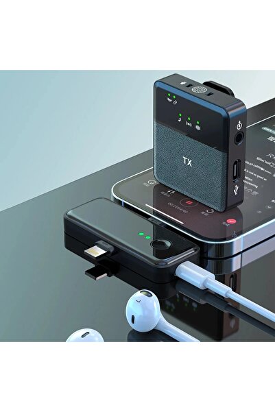 comse SX31 Kablosuz Yaka Mikrofonu 3 in1 Iphone type-c ve Jack Uyumlu Gürültü Azaltma Özellikli