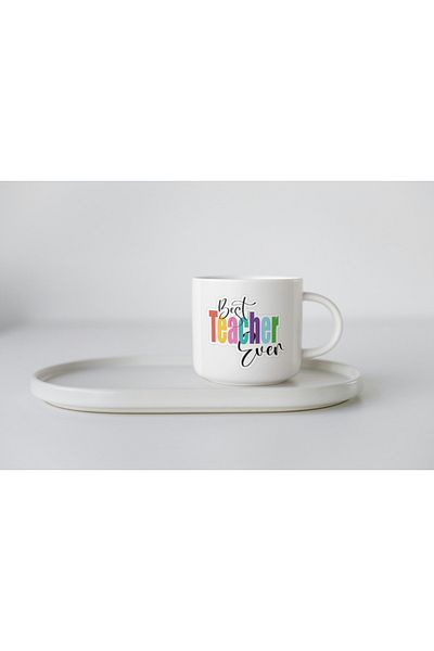 EYBaskı Tasarım Porcelain Teacher's Day Custom Print Nescafe Cup (You Can Print Name-From Problemy to Seller)