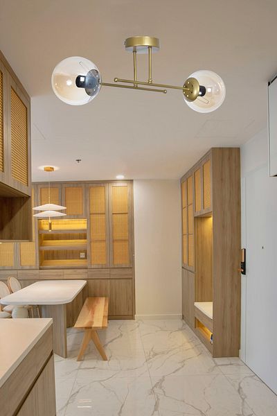 Modavize Beyza Modern Design Bedroom - 2-Piece Chandelier, Living Room and Kitchen Antique Color Honey Glass
