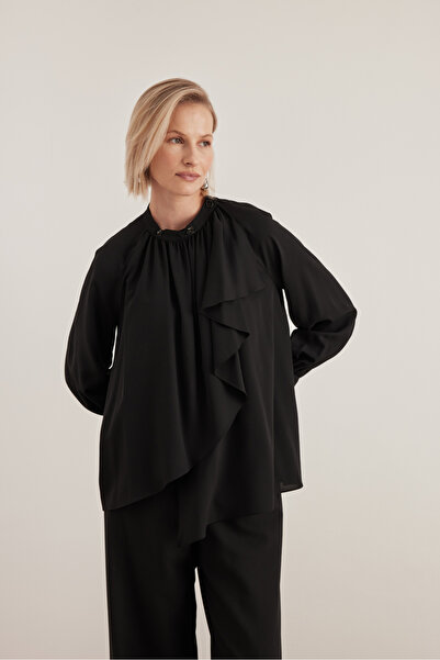 Aker 2243111 Yakası Taşlı Bluz