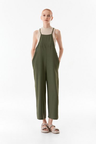 Fulla Moda Ayrobin Fabric Casual Jumpsuit - Rope Strap
