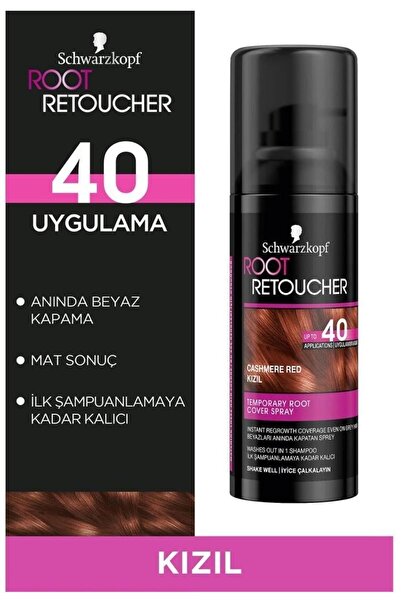Root Retoucher Schwarzkopf Root Retoucher Beyazları Anında Kapatan Sprey Saç Boyası Kızıl 120 Ml