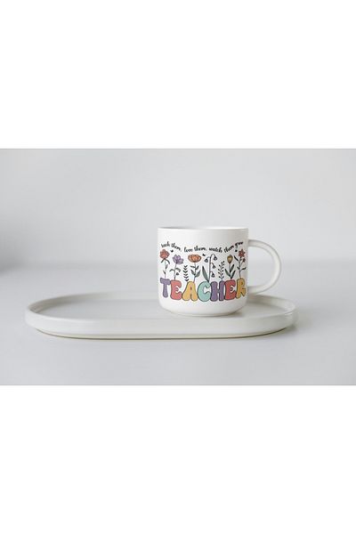EYBaskı Tasarım Porcelain Teacher's Day Custom Print Nescafe Cup (You Can Print Name-From Problemy to Seller)