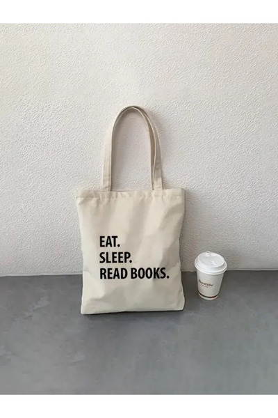 Cemira Eat Sleep Read Book Design - Thick Cloth and Pinterest Bag