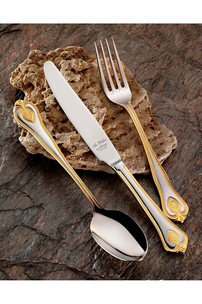 Aryıldız Topkapı Gold 84 Piece Fork Spoon Knife Set