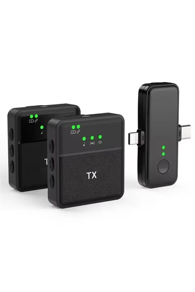 comse SX31 Kablosuz Yaka Mikrofonu 3 in1 Iphone type-c ve Jack Uyumlu Gürültü Azaltma Özellikli