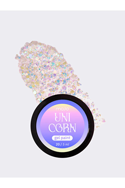 MOJO Kalıcı Oje Unicorn Jel No.20, Nail Art için, Yoğun Parlak Tırnak Jeli, 5 ml