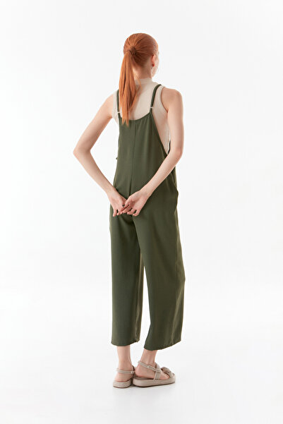 Fulla Moda İp Askılı Ayrobin Kumaş Salaş Tulum