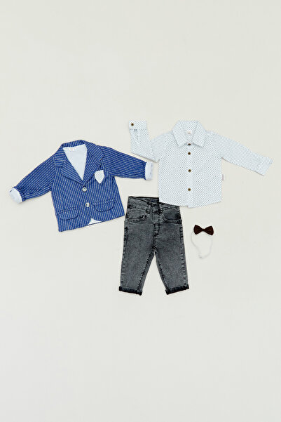 Fulla Moda 3-Piece Suit Set with Pocket Detail for Boys