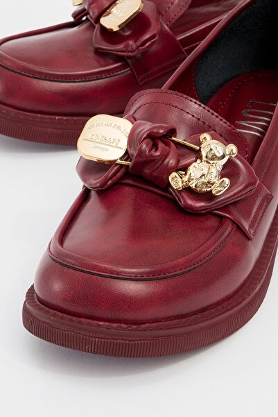 LuviShoes Dámská mokasína Arden Claret Red Skin