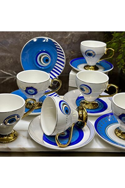 Serraa ACAR ~ Goldfinch 6 Kişilik Kahve Fincanı Takımı - 90 ml