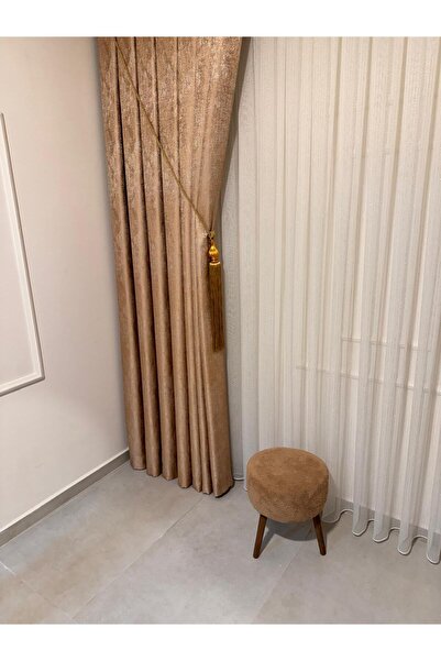 NİVEMESHOME PERA GOLD - 1/3 Sik πλισέ κουρτίνα φόντου, APM