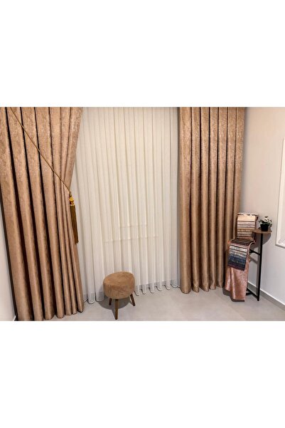 NİVEMESHOME PERA GOLD - 1/3 Sik πλισέ κουρτίνα φόντου, APM