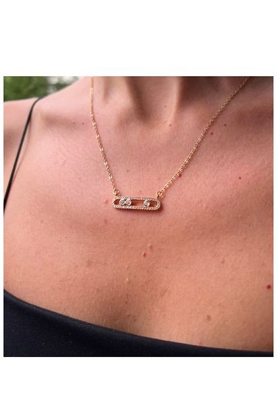 gaila design Gold Color Brand Model Necklace with Steel Zircon Stone